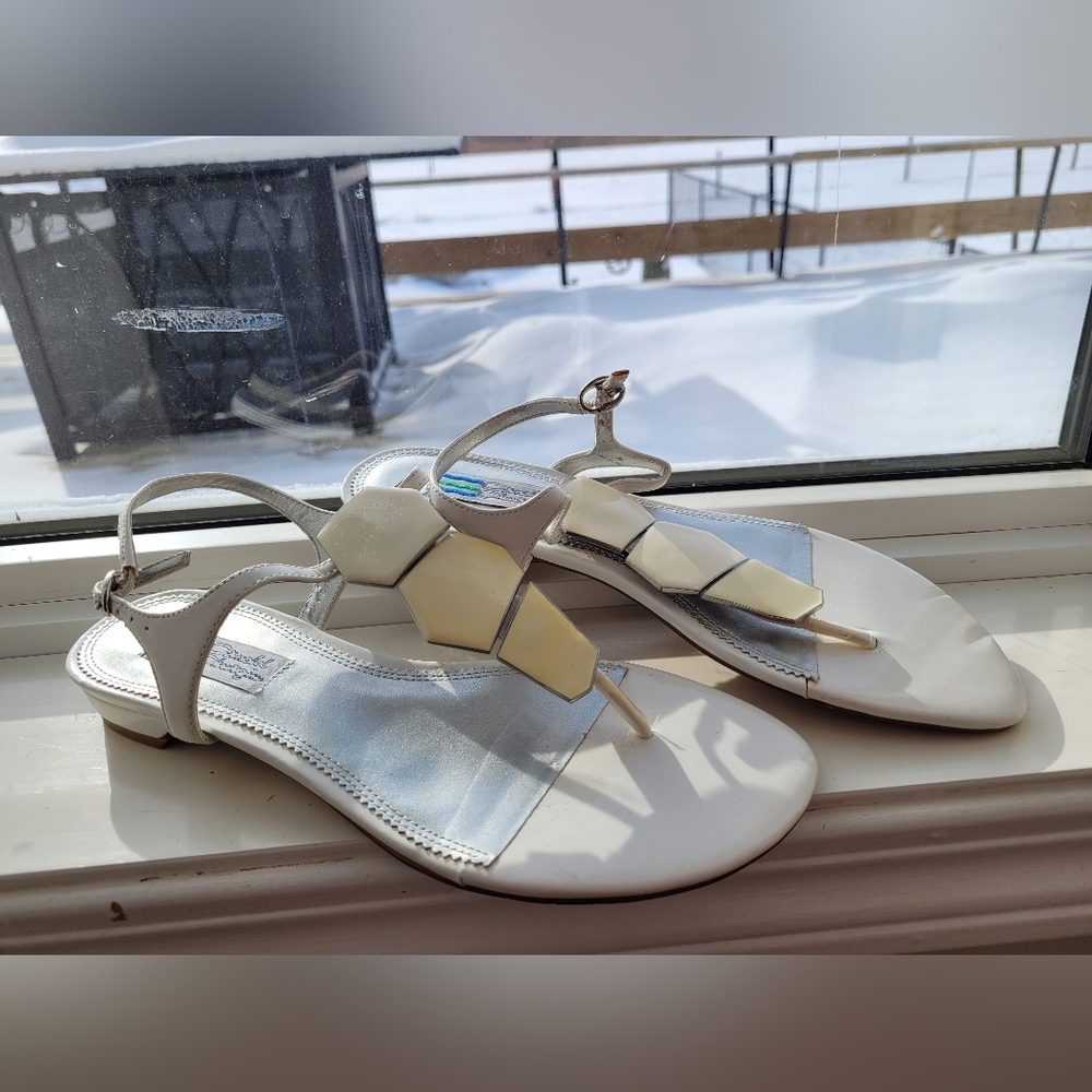Arnold Churgin white sandals size 8